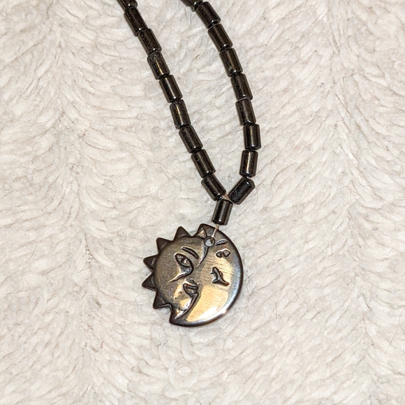 Sun and Moon Beaded Necklace - Picture 2 of 5